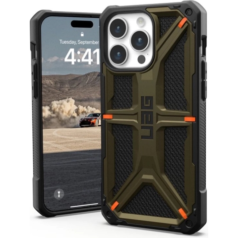 Urban Armor Gear Monarch Kevlar Apple iPhone 15 Pro Max Hoesje Groen