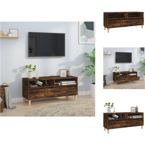 vidaXL TV-kast - klassiek - 100 x 34.5 x 44.5 cm - gerookt eiken