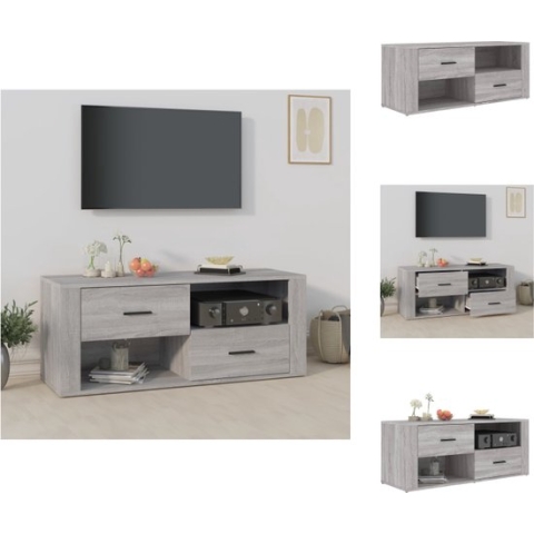 vidaXL Klassieke tv-kast - 100 x 35 x 40 cm - Grijs Sonoma Eiken