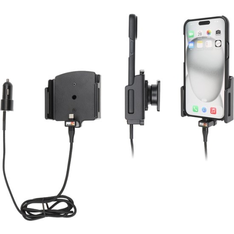 Brodit h/l verstelb(75-89/8-12mm) iPh.15 Plus/Pro M.USB sig