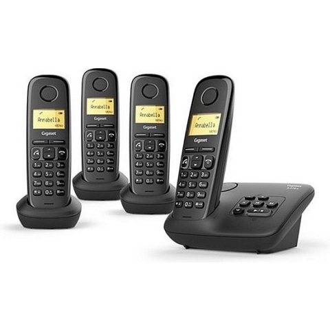 Gigaset A270A - Quattro DECT telefoon  met antwoordapparaat - handsfree functie - amber verlicht display