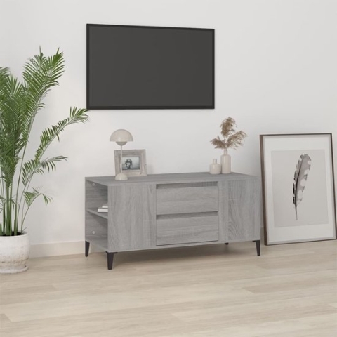 vidaXL Tv-meubel Industrieel - 102 x 44.5 x 50 cm - Grijs Sonoma Eiken