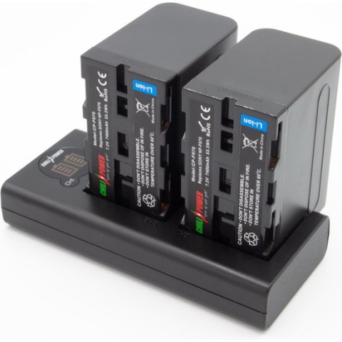 ChiliPower NP-F970 Sony USB Duo Kit - Camera accu set