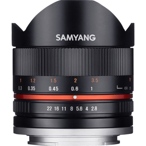 Samyang 8mm F2.8 Umc Fisheye II - Prime lens - geschikt voor Sony Systeemcamera - Zwart