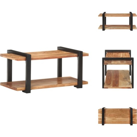 vidaXL TV-Kast Industriële Stijl - Massief Acaciahout - 90x40x40 cm