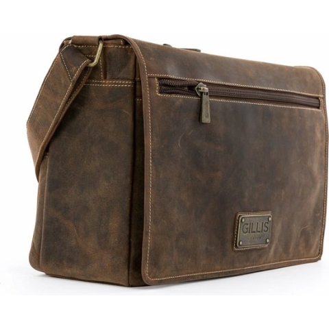 Gillis London Trafalgar Leather Messenger Photobag Vintage Brown
