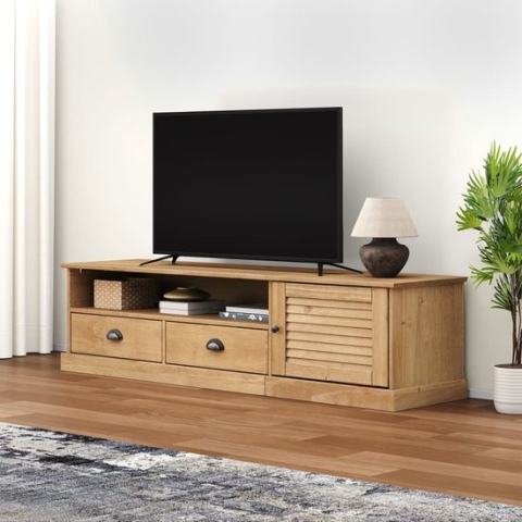 vidaXL VIGO Houten tv-meubel - 156 x 40 x 40 cm - Massief grenenhout - Met opbergruimte