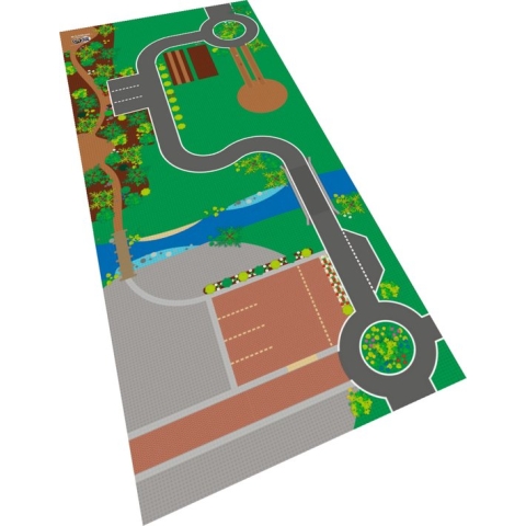BrickMaps 32237008 - City - Village Country Farm - Speelmat voor LEGO - Formaat 3x7 bouwplaat