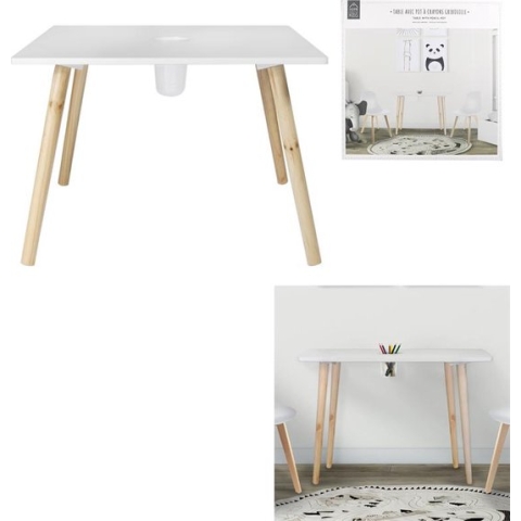 Kindertafel - Bouwtafel - Kindertafel met Potloten pot - Knutseltafel - Tekentafel