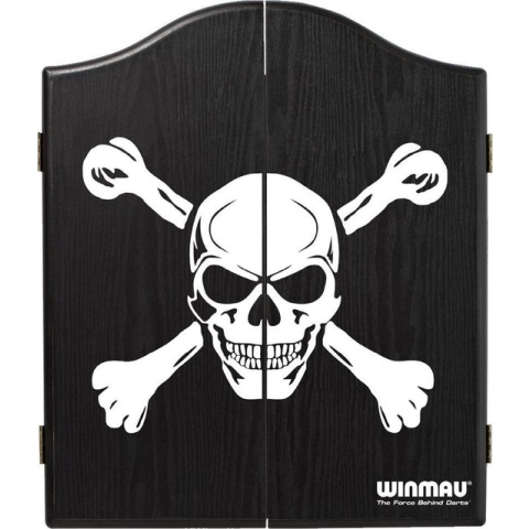 Dartkabinet Winmau doodshoofd zwart