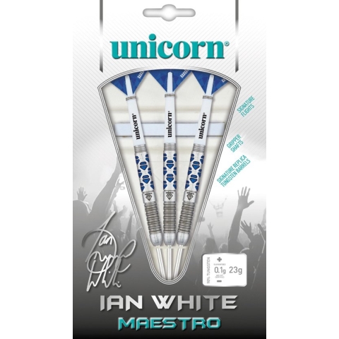 Unicorn Maestro Ian White 90% Tungsten P2 23 gram Steeltip Dartpijlen