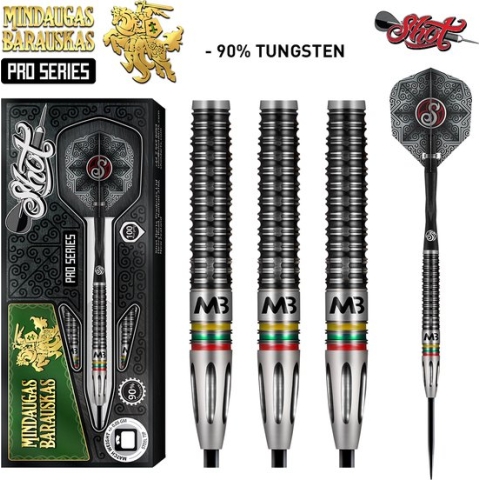 Shot Pro Series Mindaugas Barauskas 90% 25g Steeltip Dartpijlen