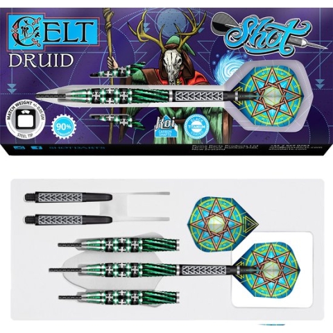 Shot Celt Druid 90% Tungsten 24 gram Dartpijlen