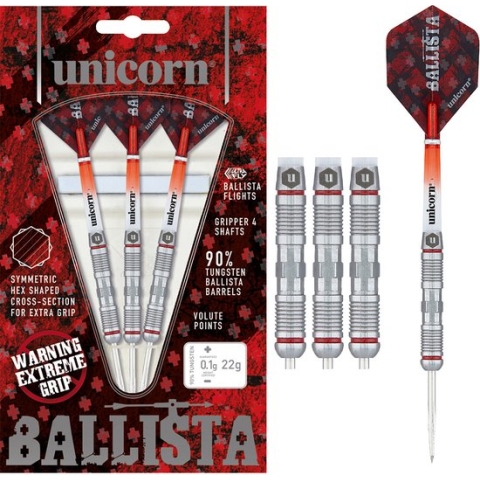 Unicorn Ballista 2 90% Tungsten - 26 gram - Steeltip Dartpijlen