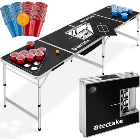 tectake - Beerpong Bierpong tafel Beer Ball Blitz - incl 100 bekers en 6 ballen - 404952