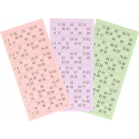 15x Bingokaarten 1-90