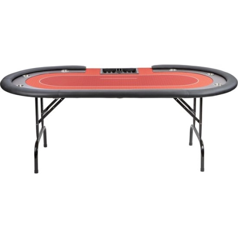MEC Pokertafel Cashgame L rood - 213 cm x 105 cm x 76 cm -2 tot 8 spelers
