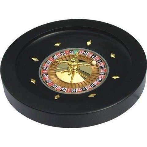 Roulette bak 52 cm.Zwart Hout MDF/ kogel