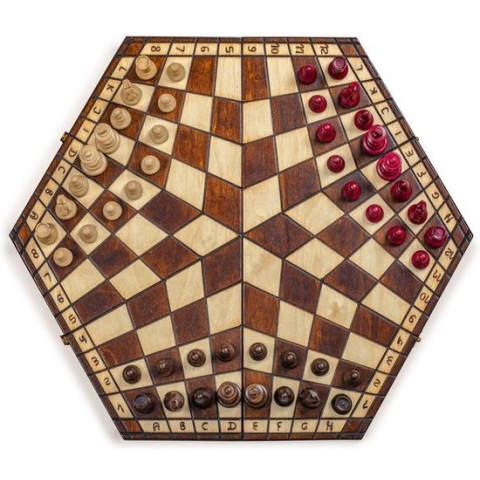 Chess the Game - Schaakspel voor 3 personen - Middelgroot formaat - Uniek schaakspel!