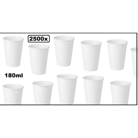 2500x Beker next generation 180ml wit - limonada koffie thee soep fris drank thema feest festival chocomel yogi party