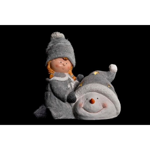 Kerstversiering DKD Home Decor Polyester Magnesium (36 x 22 x 33 cm) (4 Stuks)