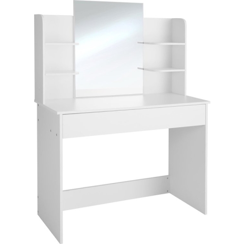 tectake -  Kaptafel-Make-up tafel met grote spiegel- Camille -wit- 403850