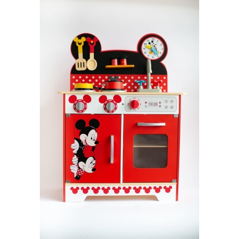 Disney Speelgoedkeuken mickey mouse 83 cm hout rood/zwart
