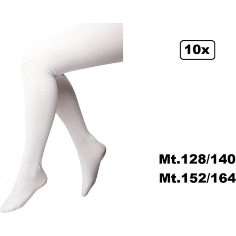 10x Maillot wit in 2 maten - mt.128/140 en 152/164 - Piet Sinterklaas evenement thema feest festival kou