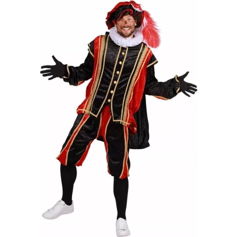 Pieten kostuums met cape.