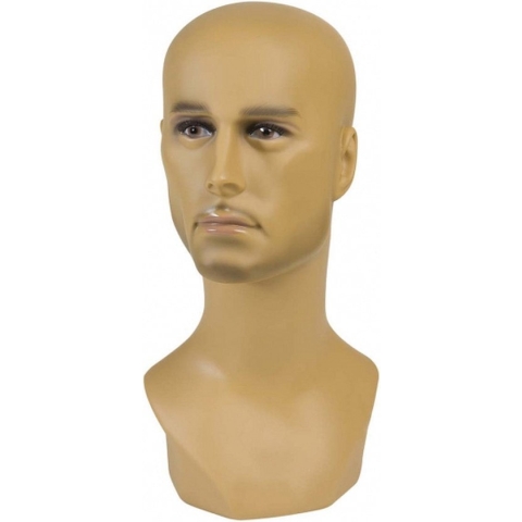 Display hoofd halfbloed man 40 cm