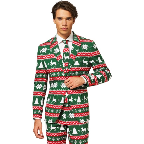 OppoSuits | Festive Green | Mannen Kostuum | Groen | Kerst | Maat 52
