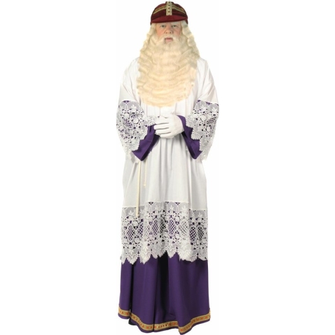 Luxe albe / habijt met paardrijbroek voor de échte professionele Sinterklaas, one size
