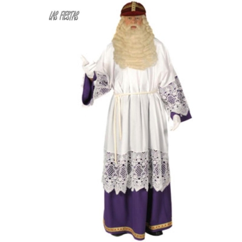 Witbaard Onderjurk Sint Deluxe Polyester Wit/paars One-size