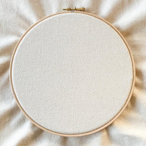 Studio Koekoek - 100 x 165 cm Ecologische Punchstof voor 3 maten punch naald set - extra fijne monks cloth 18 count - GOTS gecertificeerde katoenstof - naturel