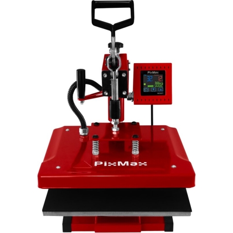PixMax Swenk Transferpers Hittepers - 38 x 38 cm - Touchscreen - Timer 0-999 sec - tot 250°C - Sublimatie + Teflon Vel & 10 Sublimatievellen