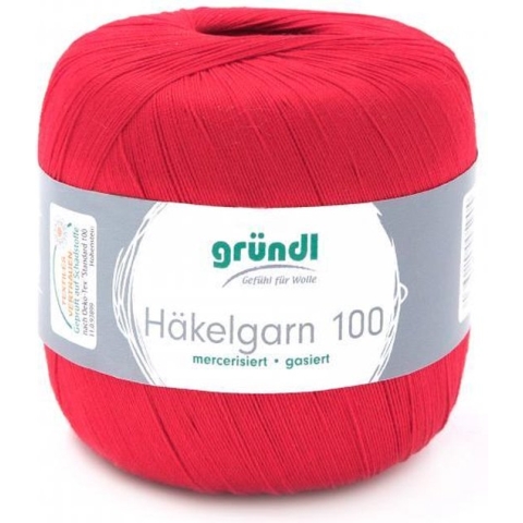 813-127 Haakgaren 100 6x100 gram signaalrood