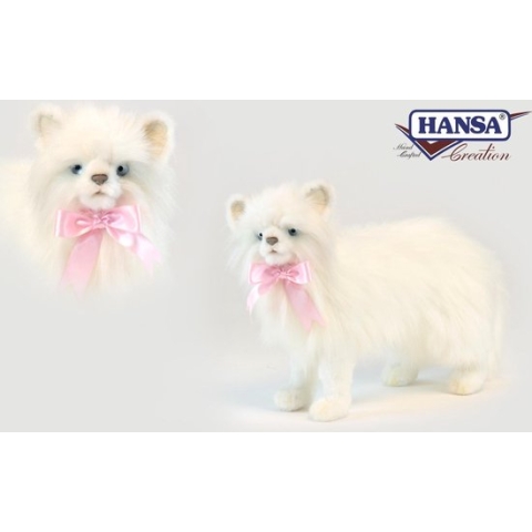 Hansa Perzische Kat Knuffel Wit