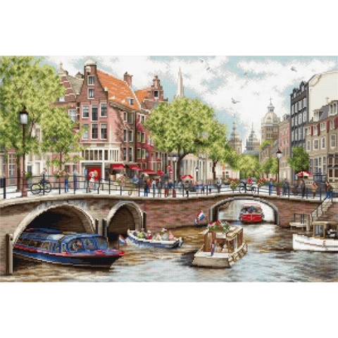 Borduurpakket Amsterdam Aida Luca-s  BU5005 om te borduren