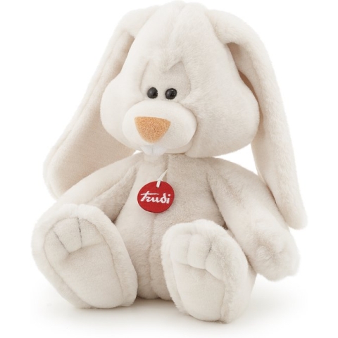 Trudi - Classic Konijn Virgilio (M-13701) - Pluche knuffel - Ca. 37 cm (Maat M) - Geschikt voor jongens en meisjes - Wit