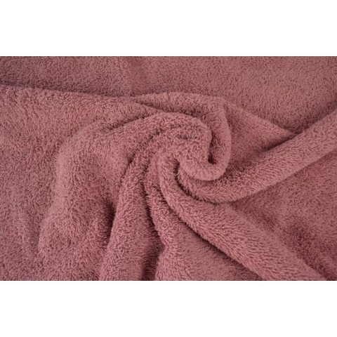 10 meter badstof - Donker oud roze - 90% katoen - 10% polyester