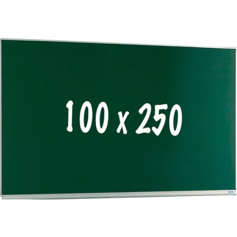 Krijtbord PRO - Magnetisch - Enkelzijdig bord - Schoolbord - Eenvoudige montage - Geëmailleerd staal - Groen - 100x250cm