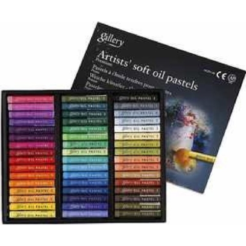 Gallery Oliepastel Premium, diverse kleuren, L: 7 cm, dikte 10 mm, 48 stuk/ 1 doos