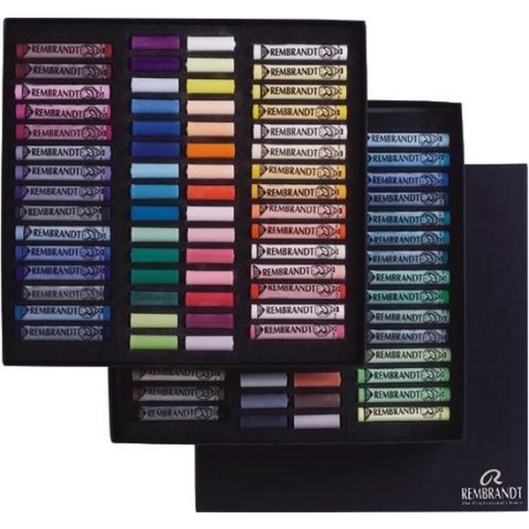 Soft pastel set heel en half 2 x 60 kleuren softpastels pastelkrijt