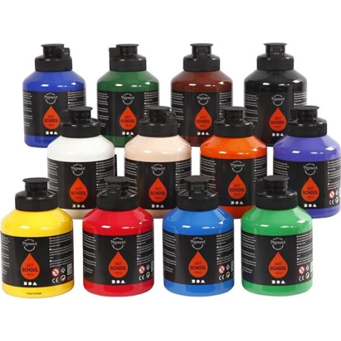 Pigment Art School, Standard-Farben, 12x500 ml