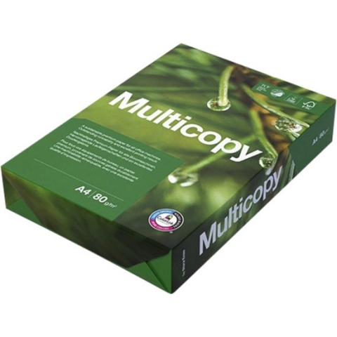 Kopieerpapier Multicopy A4 80gr 4-gaats wit 500vel - 5 stuks