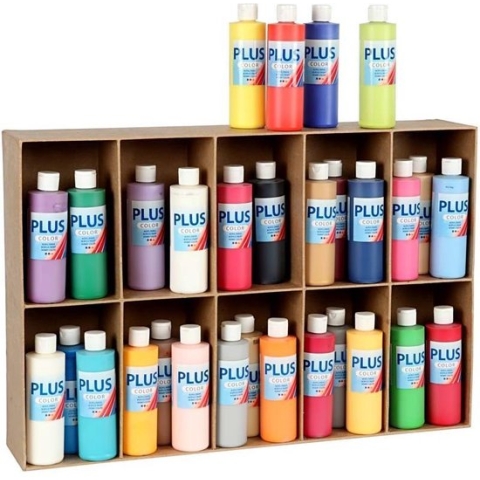 Plus Color Acrylverf, diverse kleuren, 30x250 ml/ 1 doos