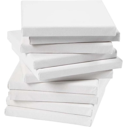 Gespannen canvas, afm 15x15 cm, 280 gr, 80 stuks