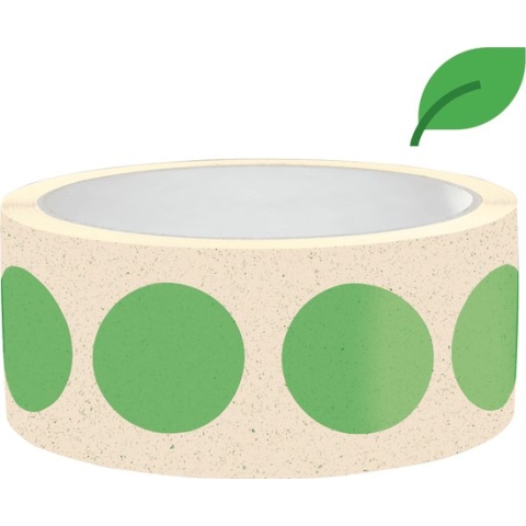 Markeringspunten stickers - groen - graspapier - 500 per rol