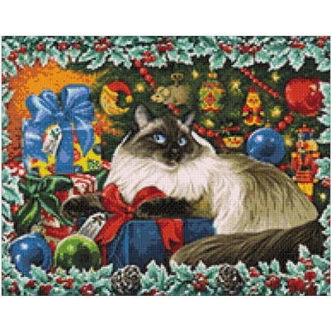 Wizardi Diamond Painting Kit Christmas Colours WD2422