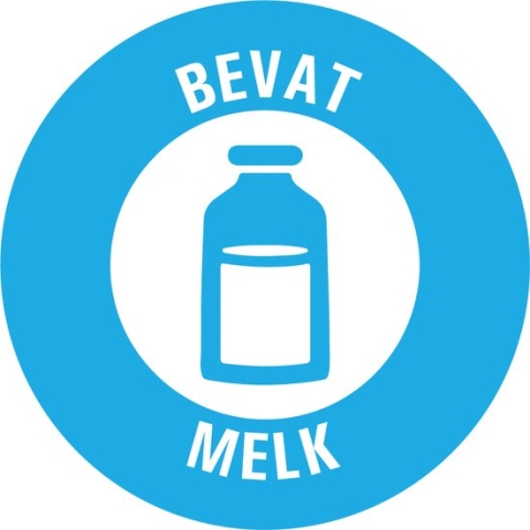 Bevat melk allergenen sticker op rol 20 mm - 1150 per rol